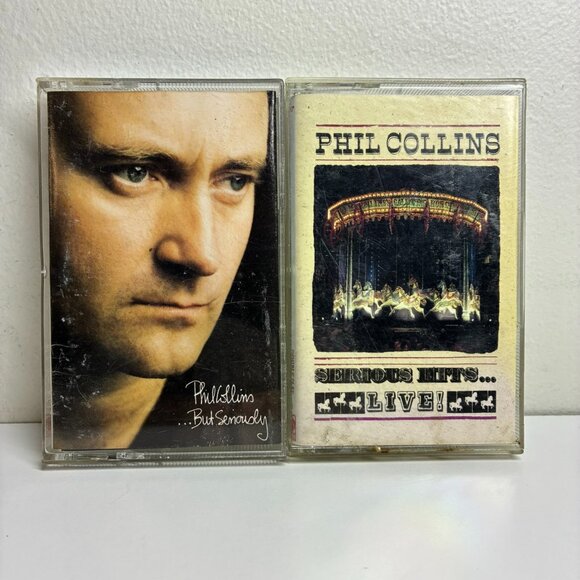 PHIL COLLINS But Seriously &  Serious Hits Live! Cassette Tapes 90's vintage - Picture 1 of 6
